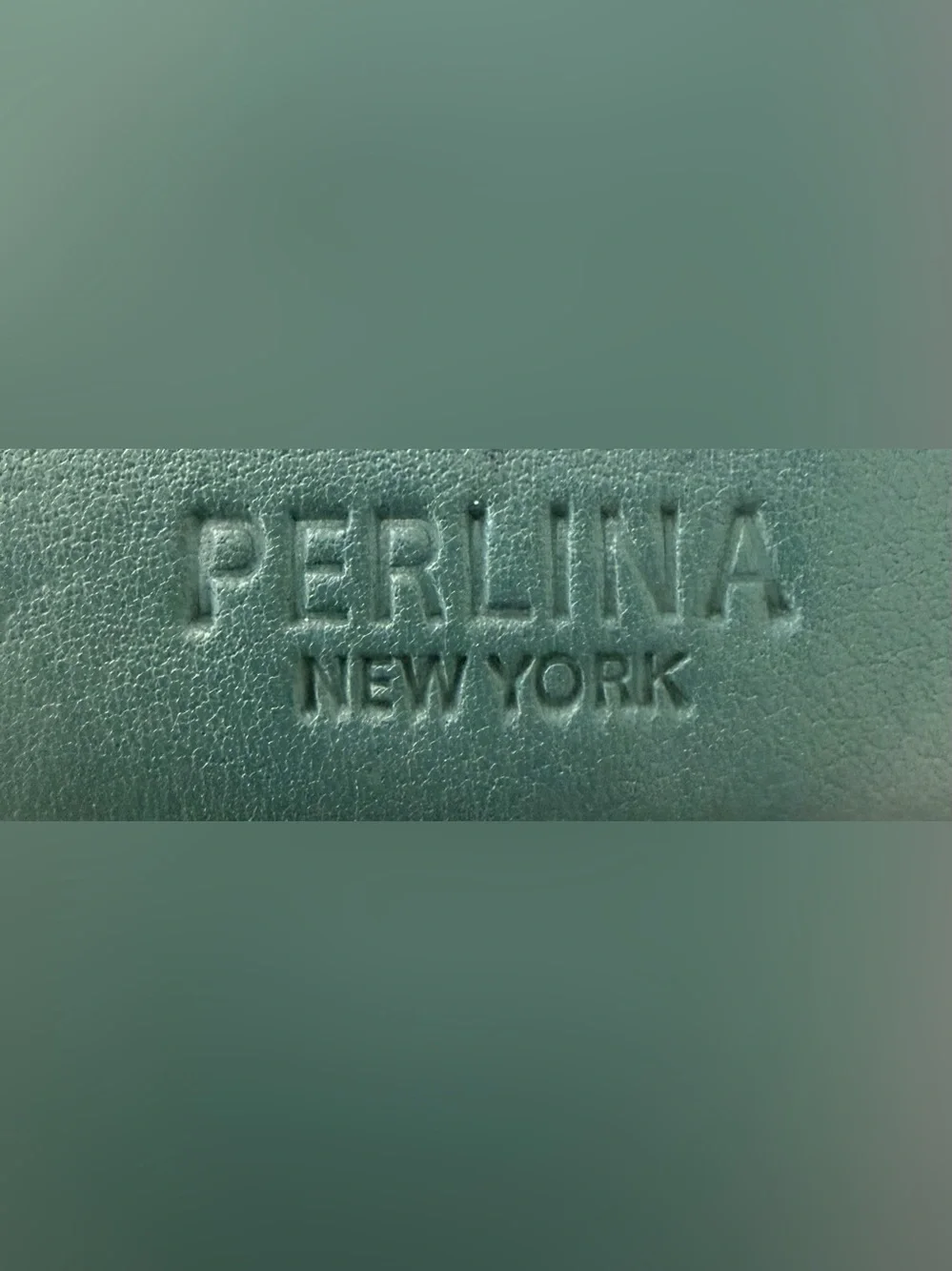 Perlina Forest Green Leather Crossbody with Gold Hardware